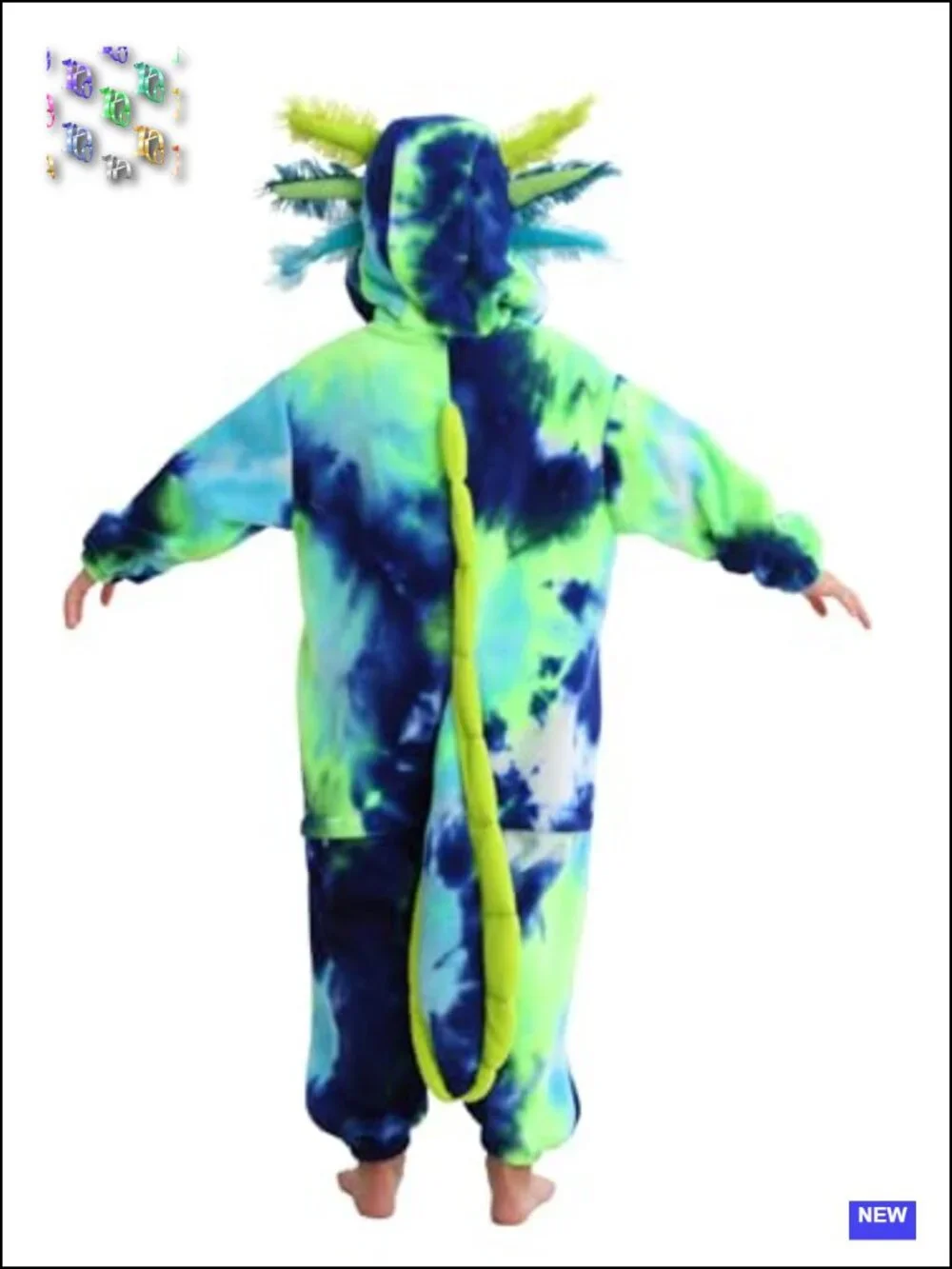Flannel Axolotl Onesie Pajama Costume for Kids